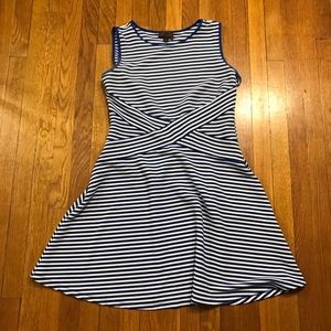 Trulli XL blue & white sleeveless dress